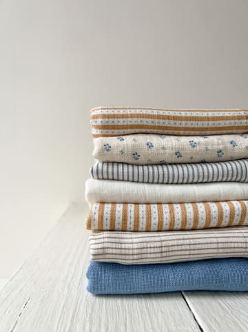 2er-Set: Musselin-Spucktücher in Beige - (L)70 x (B)70 cm