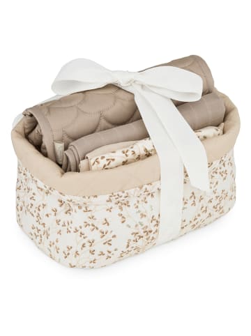 6tlg. Baby-Geschenk-Set "Ashley" in Beige/ Taupe