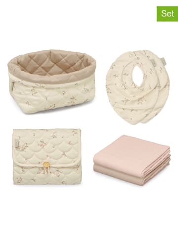 6tlg. Baby-Geschenk-Set "Ashley" in Beige/ Rosa