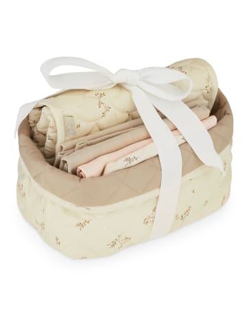 6tlg. Baby-Geschenk-Set "Ashley" in Beige/ Rosa
