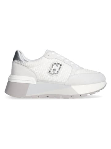 Skórzane sneakersy w kolorze białym