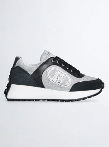Sneakers zwart/zilverkleurig