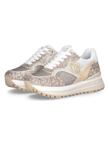 Sneakers in Gold/ Weiß