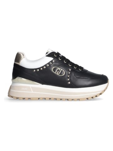 Leren sneakers zwart/wit