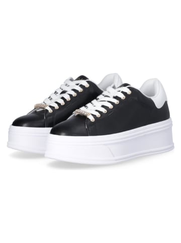 Leren sneakers zwart/wit