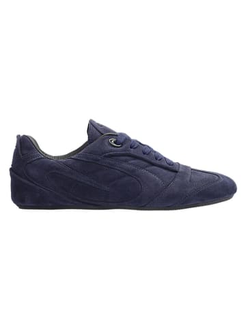 Skórzane buty barefoot "Shade" w kolorze granatowym