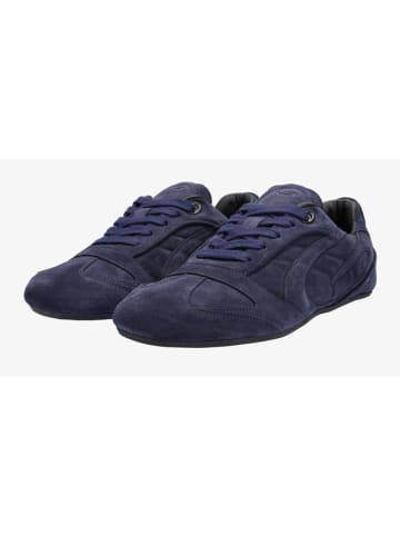 Skórzane buty barefoot "Shade" w kolorze granatowym