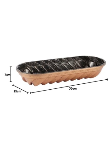 Baton-Kuchenform ''Fun Cooking'' in Gold - (L)35 x (B)15 cm