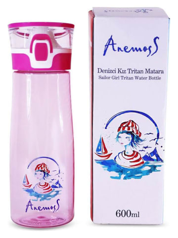 Bidon "Sailor Girl" w kolorze różowym - 600 ml