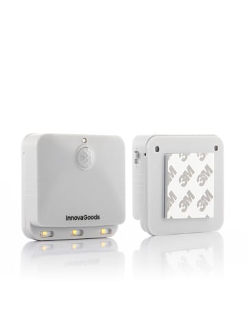 Panele LED (2 szt.) w kolorze szarym - 6 x 6 x 2 cm
