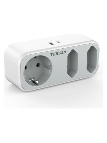 Listwa zasilająca "TS-324-C" w kolorze biało-szarym