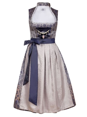 Dirndl "Marianna" in Blau/ Silber