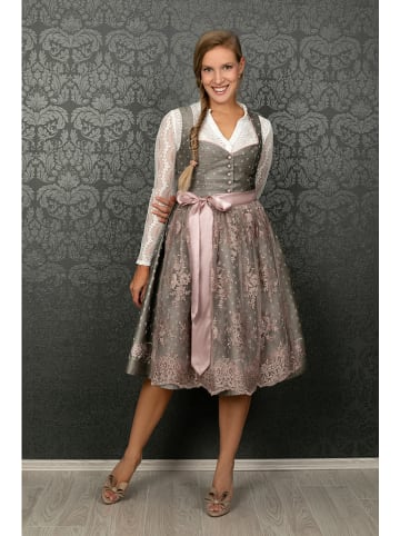 Dirndl "Claire" in Grau/ Rosa