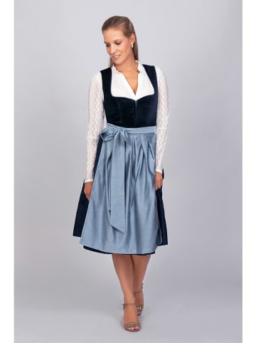 Dirndl "Luna" in Dunkelblau/ Hellblau