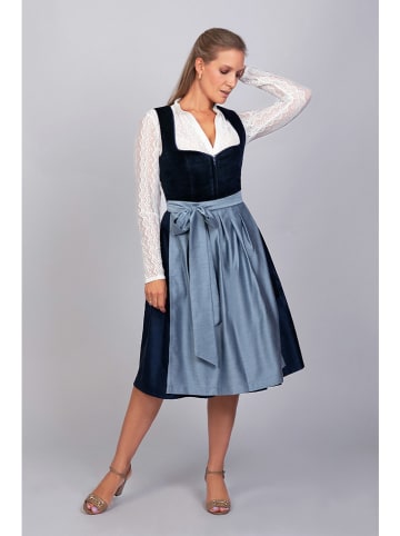 Dirndl "Luna" in Dunkelblau/ Hellblau