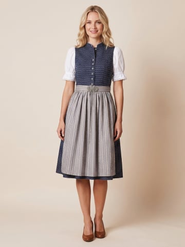 Dirndl in Dunkelblau/ Beige