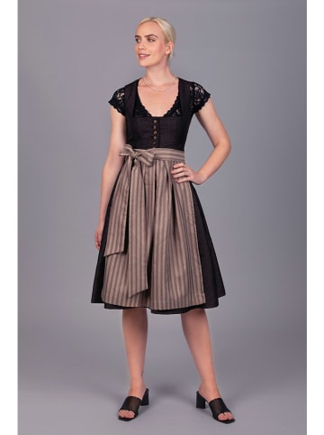 Dirndl "Dorothea" in Schwarz/ Braun