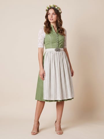 Dirndl in Grün/ Weiß