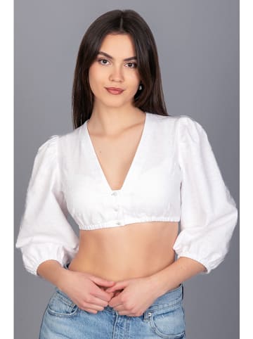 Dirndlbluse in Weiß