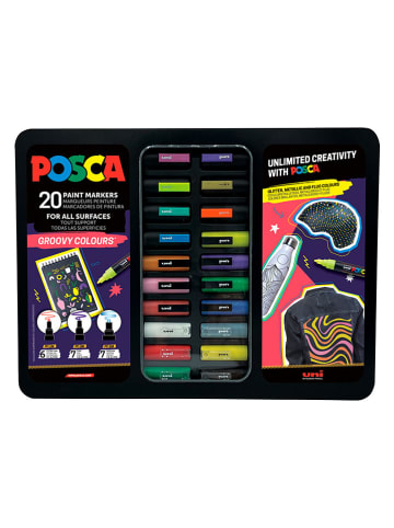 Akrylowe markery (20 szt.) "Uni Posca - Groovy Colors"
