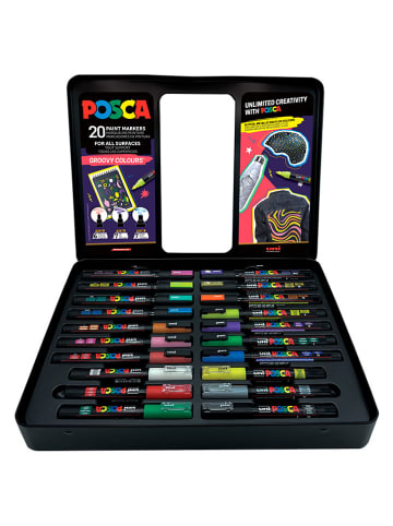 Akrylowe markery (20 szt.) "Uni Posca - Groovy Colors"