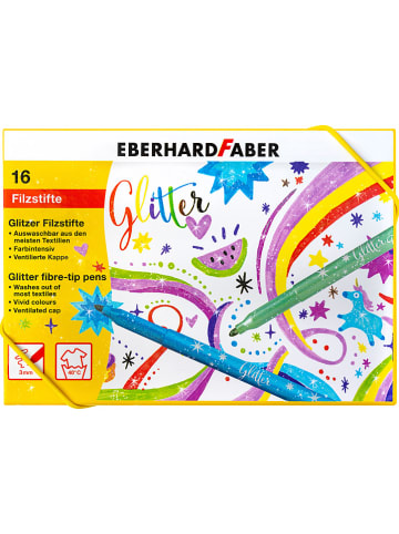 Glitzer-Fasermaler - 16 Stück