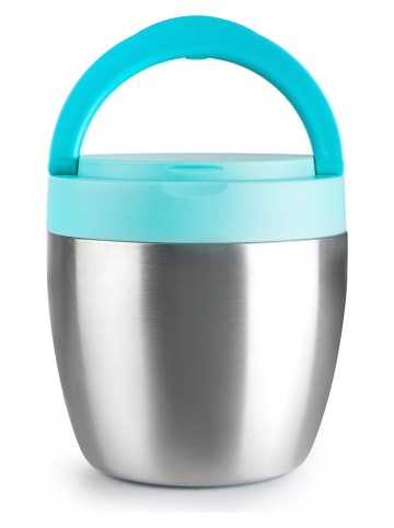 Thermobehälter in SIlber/ Türkis - 600 ml