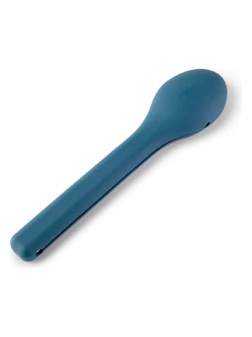 3tlg. Besteck-Set ''Go'' in Silber/ Blau - (L)19 cm