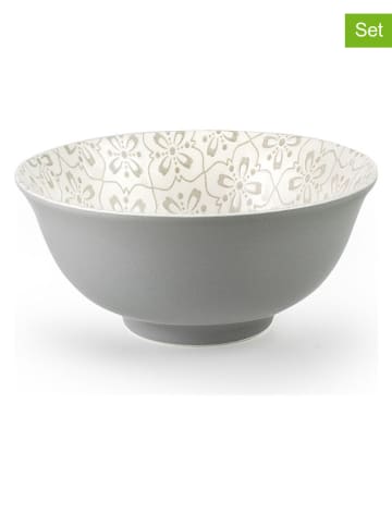 2er-Set: Schalen "Hebao" in Grau/ Creme - 700 ml