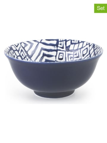 2er-Set: Schalen "Gotland" in Blau/ Weiß - 700 ml