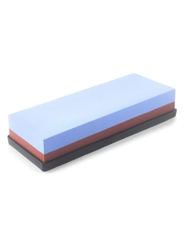 Schleifstein in Hellblau/ Braun - (L)19,2 x (B)7,2 cm