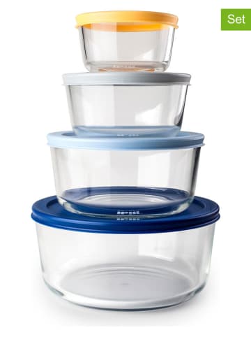 3-delige set: vershouddozen "Eco" blauw/oranje/grijs