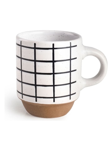 5tlg. Set: Kaffeetassen in Schwarz/ Weiß - 130 ml