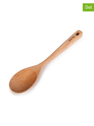 Łyżki kuchenne (2 szt.) "Madera" w kolorze jasnobrązowym - dł. 30 cm