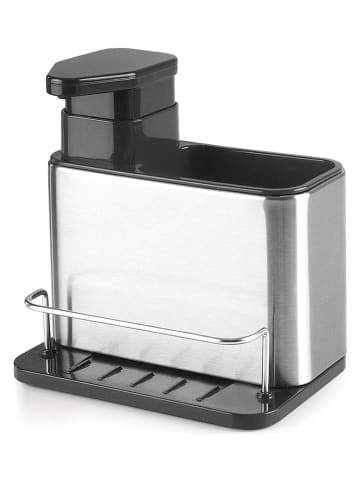 Organizer w kolorze srebrnym do zlewu - 18,5 x 19,3 x 13,3 cm