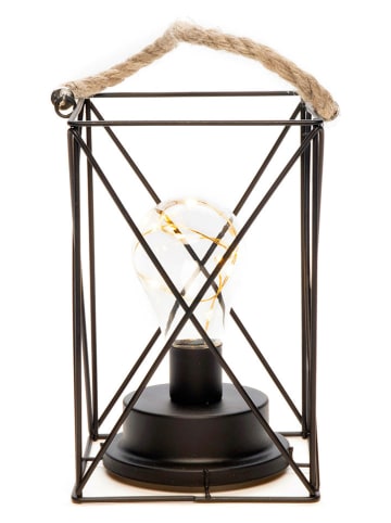 Lampion LED w kolorze czarnym - 12 x 19 x 12 cm