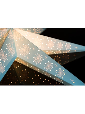 Lampa dekoracyjna w kolorze niebieskim - wys. 78 cm