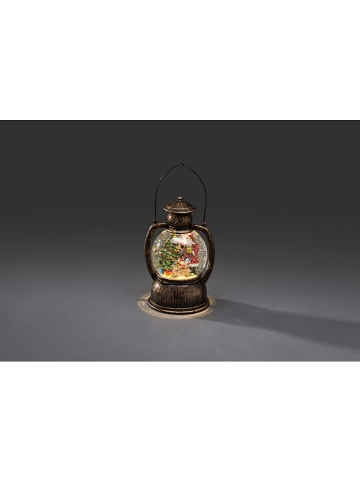 Lampion LED w kolorze brązowym - wys. 20 x Ø 12,7 cm