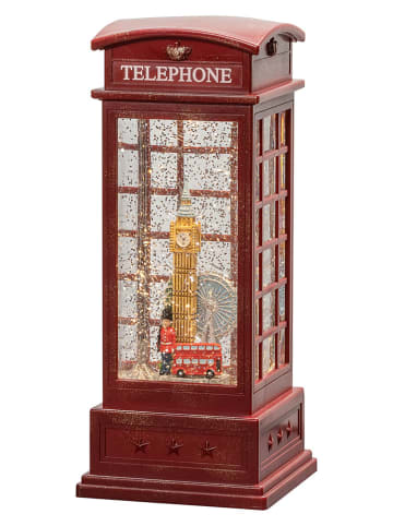 LED-Dekoleuchte "London Scene" in Rot - (B)9 x (H)20 x (T)9 cm