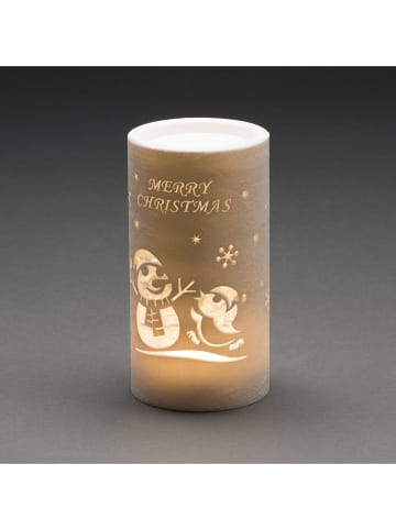 LED-Laterne "Schneemann" in Warmweiß - (H)19 x Ø 10 cm