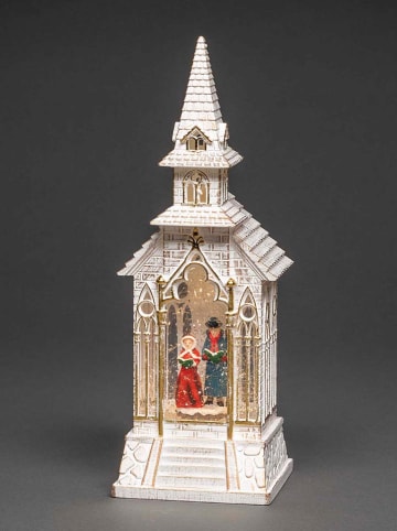 LED-Dekoleuchte "Kirche'' in Weiß - (B)11,5 x (H)33 x (T)11,5 cm