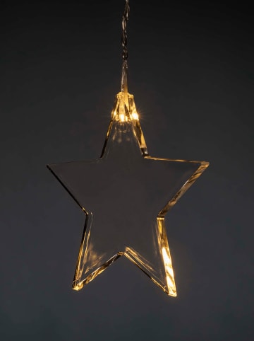 Zasłona świetlna LED "Stars" w kolorze ciepłej bieli - 59 x 105 cm