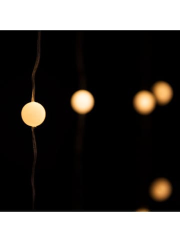 Zasłona świetlna LED "Snowballs" w kolorze białym - dł. 135 cm