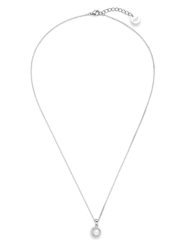 Srebrny naszyjnik z elementami ozdobnymi - dł. 45 cm
