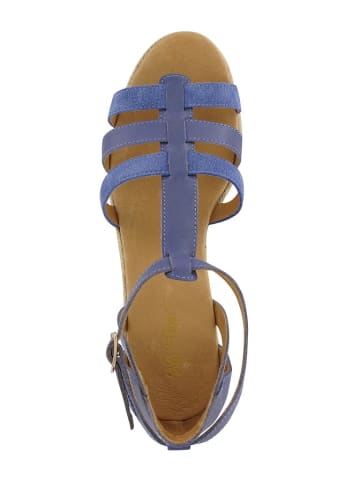 Flip Flop Leder-Sandaletten "Coconut" in Blau/ Beige