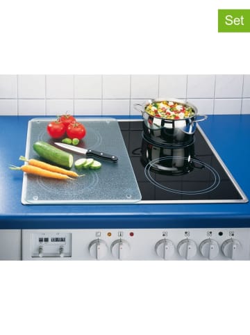 Wenko 2-delige set: fornuisafdekplaten "Universal" transparant - (B)30x cm
