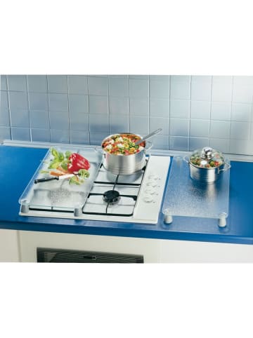 Wenko 2er-Set: Herdabdeckplatten "Universal" in Transparent - (B)30 x (H)4.5x(T)52 cm