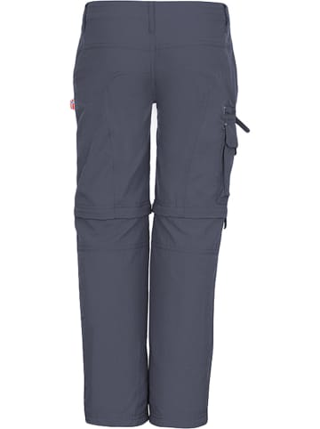 Trollkids Spodnie trekkingowe Zipp-Off "Oppland" - Regular fit - w kolorze antracytowym