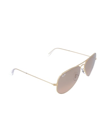 Ray Ban Męskie okulary przeciwsłoneczne "Aviator" w kolorze złoto-brązowym