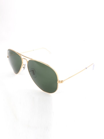 Ray Ban Męskie okulary przeciwsłoneczne "Aviator" w kolorze zielono-złotym